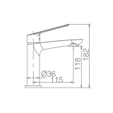 Monomando lavabo LUXOR blanco mate - BDX023-1BL 2