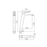 Monomando lavabo alto ART blanco mate - BDAR025-3BL 2