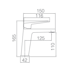 Monomando lavabo ART blanco mate - BDAR025-1BL