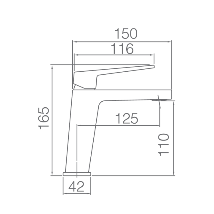 Monomando lavabo ART blanco mate - BDAR025-1BL