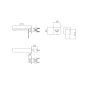 Monomando lavabo empotrado FIYI blanco mate - GLF016/BL Monomando lavabo empotrado FIYI blanco mate - GLF016/BL