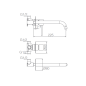 Monomando lavabo empotrado MILOS blanco mate - GLIS045/BL