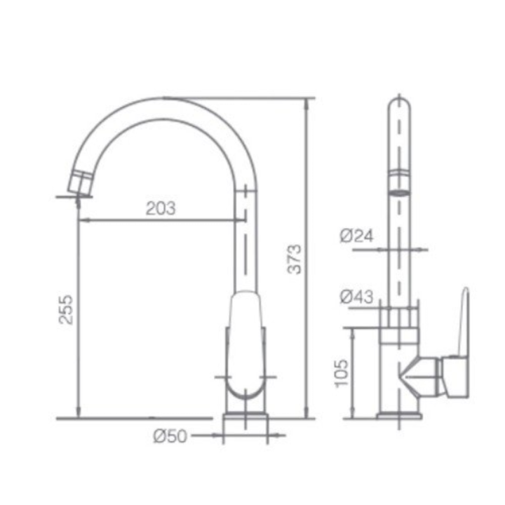 Monomando fregadero BELGICA cromo - GCZ044 - Imex