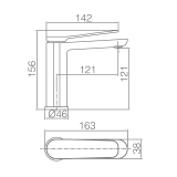 Monomando lavabo DINAMARCA blanco mate - BDR031-1BL 3