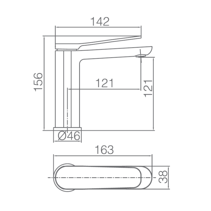 Monomando lavabo DINAMARCA blanco mate - BDR031-1BL 3