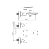 Monomando baño-ducha URAL níquel cepillado - BDG040-4NQ 2