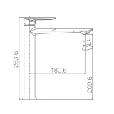 Monomando lavabo alto URAL níquel cepillado - BDG040-3NQ 2