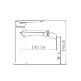 Monomando bidé URAL níquel cepillado - BDG040-2NQ 2