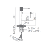Monomando bidé LINE negro mate - BDD038-2NG - Imex