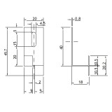 Grapa intermedia vista 40x18 mm. 2