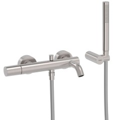 Monomando baño-ducha STUDY-TRES acero - 26117001AC - Tres