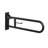 Barra de apoyo abatible vertical negro mate - Mediclinics 1