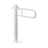 Barra de apoyo abatible vertical con columna fija blanco - Mediclinics 1
