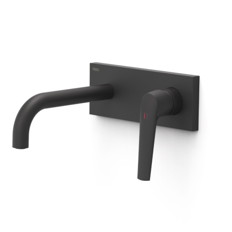 Monomando lavabo empotrado FUJI-TRES negro mate - 2813002*NM -TRES