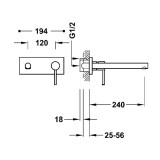 Monomando lavabo empotrado MAX cromo - 0623003* 4