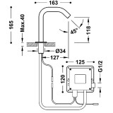 Grifo lavabo electrónico TRES 1 agua cromo - 39210303 1