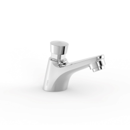 Grifo temporizado lavabo TRES 1 agua cromo - 21210301 1