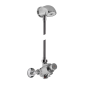Conjunto grifo temporizado ducha TRES selector temperatura cromo - 112163