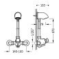 Conjunto grifo temporizado ducha TRES selector temperatura cromo - 112163