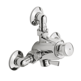 Grifo temporizado ducha mural TRES selector temperatura cromo - 112162 1