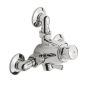 Grifo temporizado ducha mural TRES selector temperatura cromo - 112162