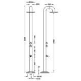 Columna ducha jardín piscina TRES acero inox 316 - 13499504 2