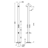 Columna doble ducha jardín piscina TRES acero inox 316 - 13499502 2