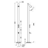 Columna ducha jardín piscina TRES acero inox 316 - 13499501 2