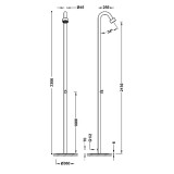 Columna ducha jardín piscina TRES acero inox 316 - 13499503 2