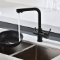 Monomando fregadero osmosis MARSELLA negro mate - GOS004/NG
