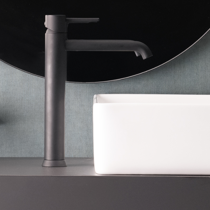 Monomando lavabo alto XL ODISEA negro mate - 390201NM 3
