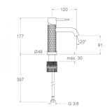 Monomando lavabo ODISEA JOYA cromo - 590401 2
