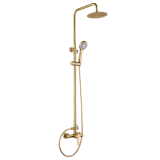Conjunto monomando ducha ROMA oro cepillado - BDR001/OC