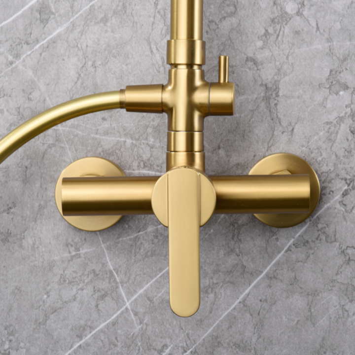 Conjunto monomando ducha ROMA oro cepillado - BDR001/OC 2