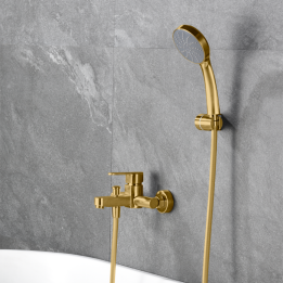 Monomando baño-ducha ROMA oro cepillado - BDR001-4OC