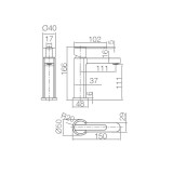 Monomando lavabo ROMA cromo - BDR001-1 - Imex