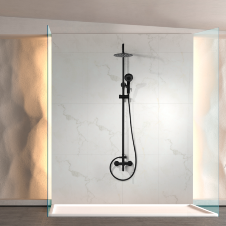 Conjunto monomando ducha ROMA negro mate - BDR001/NG 2