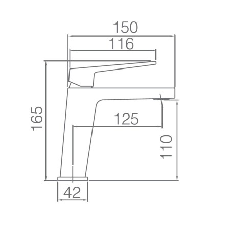Monomando lavabo ART cromo - BDAR025-1