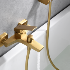 Monomando baño-ducha ART oro cepillado - BDAR025-4OC