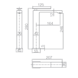 Monomando lavabo alto PISA cromo - BDP048-3 3