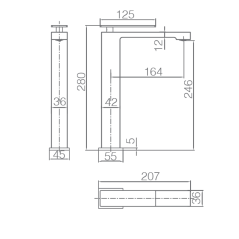 Monomando lavabo alto PISA cromo - BDP048-3 - Imex