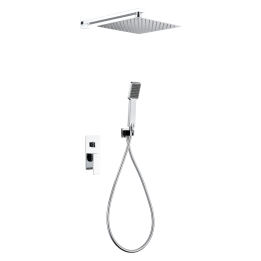 Kit monomando ducha empotrado 2-vías PISA cromo - GPP048 1