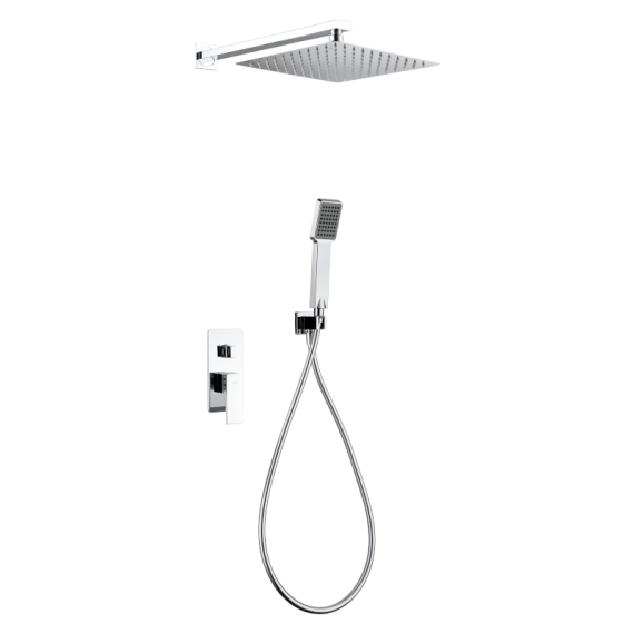 Kit monomando ducha empotrado 2-vías PISA cromo - GPP048