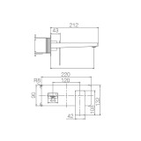 Monomando lavabo empotrado PISA cromo - GLP048 4