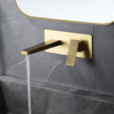 Monomando lavabo empotrado PISA oro cepillado - GLP048/OC