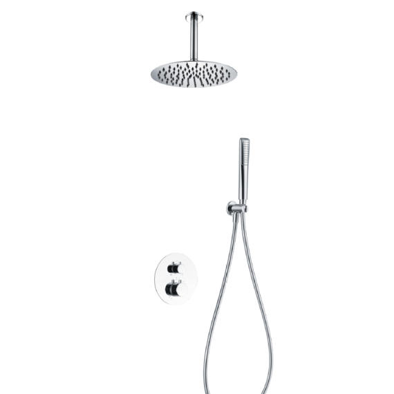 Kit termostático ducha empotrado 2-vías SALERNO cromo - GTS060