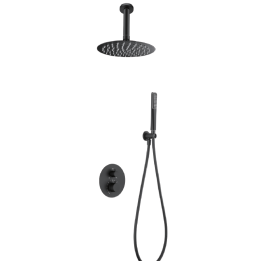 Kit termostático ducha empotrado 2-vías SALERNO negro mate - GTS060/NG 1