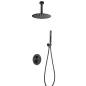 Kit termostático ducha empotrado 2-vías SALERNO negro mate - GTS060/NG