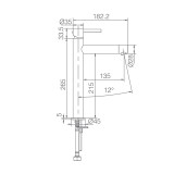 Monomando lavabo alto MOSCU acero S316 - BDK034-3 2