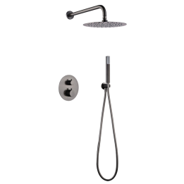Kit termostático ducha empotrado 2-vías MONZA black gun metal - GTM039/BGM 1
